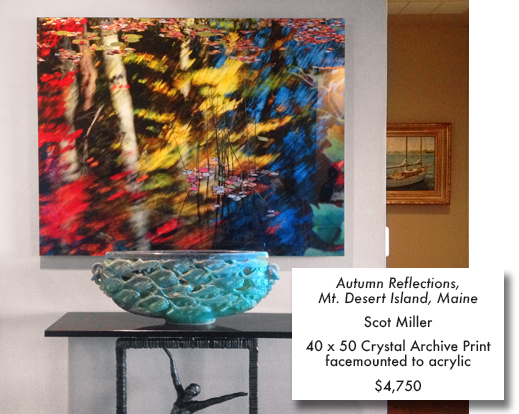 Autumn Reflections print by Scot Miller, facemounted to acrylic for a modern look